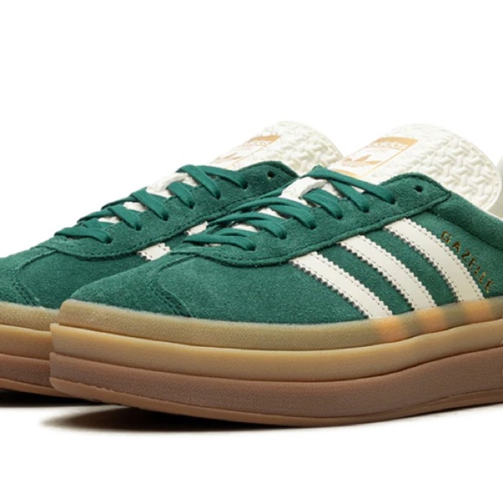 Adidas Forest Green and Cream Trainers